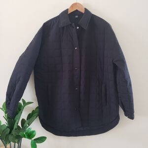 JOE FRESH Active Quilted Puffer Jacket/Long Sleeve Shirt - Black M